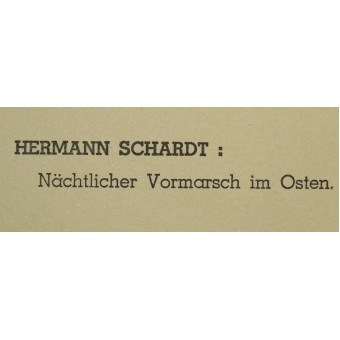 Maler im Osten, Hermann Schardt: Nächtlicher Vormarsch im Osten. Espenlaub militaria